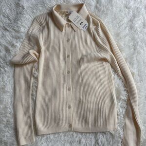 Uniqlo Merino Wool Polo Cardigan